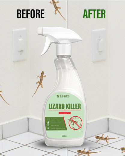 Lizard Killer – Odourless Instant Kill & Long-Lasting Repellent Spray For Indoors & Outdoors | FIXIX PK