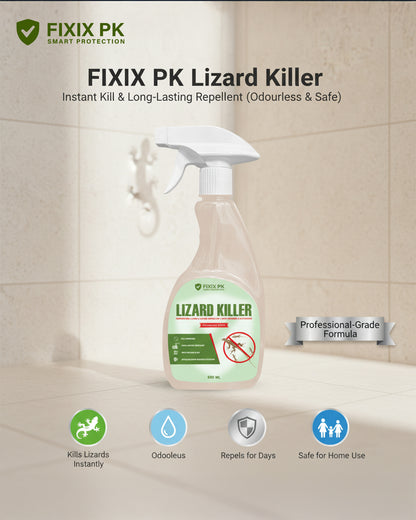 Lizard Killer – Odourless Instant Kill & Long-Lasting Repellent Spray For Indoors & Outdoors | FIXIX PK