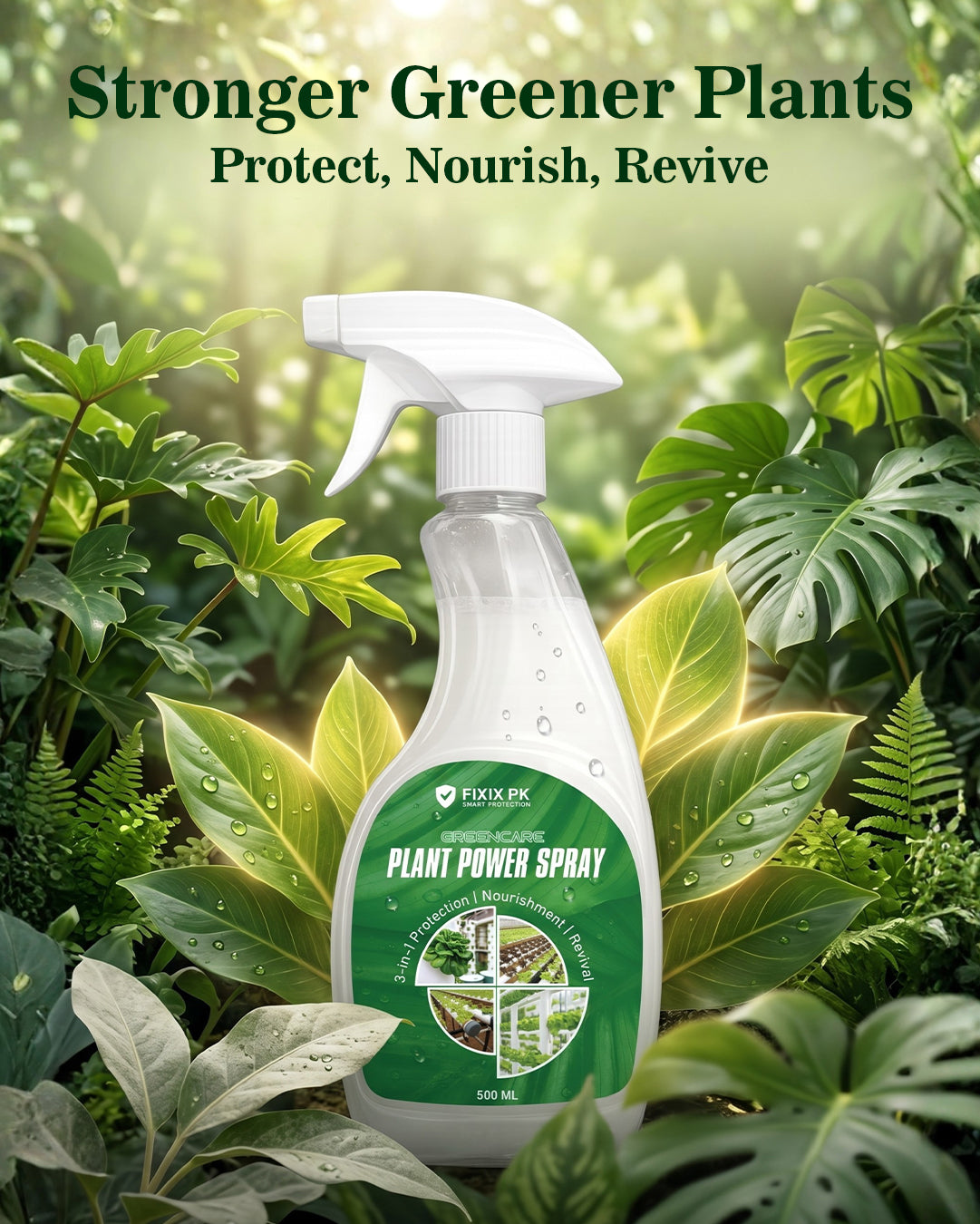 Greencare Plant Power Spray – 3-in-1 Protection, Nourishment & Revival | FIXIX PK