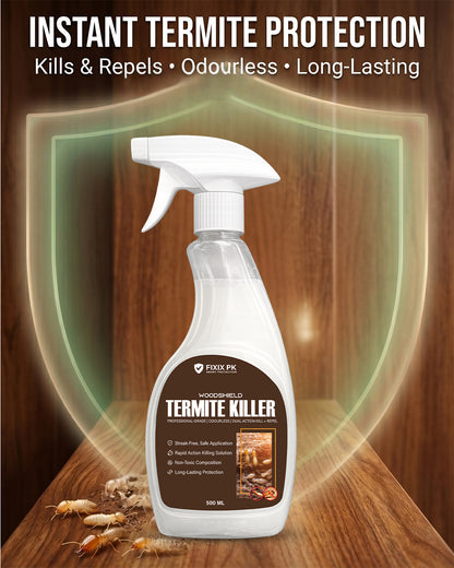 WoodShield Termite Killer – Pakistan’s Professional-Grade Odourless Termite Protection | FIXIX PK