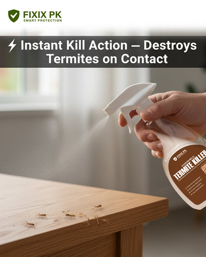 WoodShield Termite Killer – Pakistan’s Professional-Grade Odourless Termite Protection | FIXIX PK