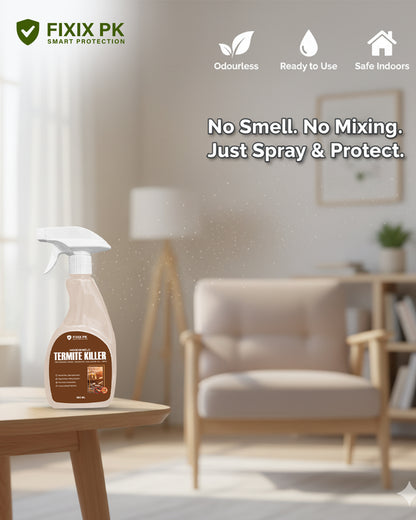 WoodShield Termite Killer – Pakistan’s Professional-Grade Odourless Termite Protection | FIXIX PK