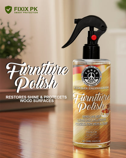 Furniture Polish Spray – Shine, Protect & Revive Wood Surfaces | THREE GUYS | German Engineered