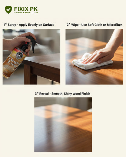 Furniture Polish Spray – Shine, Protect & Revive Wood Surfaces | THREE GUYS | German Engineered