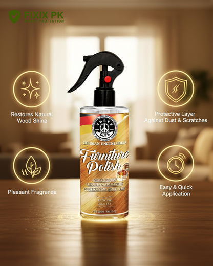 Furniture Polish Spray – Shine, Protect & Revive Wood Surfaces | THREE GUYS | German Engineered