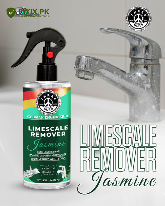 Limescale Remover Spray – Powerful Descaler for Faucets, Tiles & Bathroom Fixtures | THREE GUYS | German Engineered