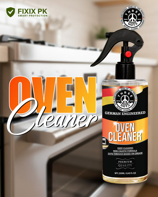 Oven Cleaner – Heavy-Duty Grease & Burnt Stain Remover for Ovens & Grills  | THREE GUYS | German Engineered