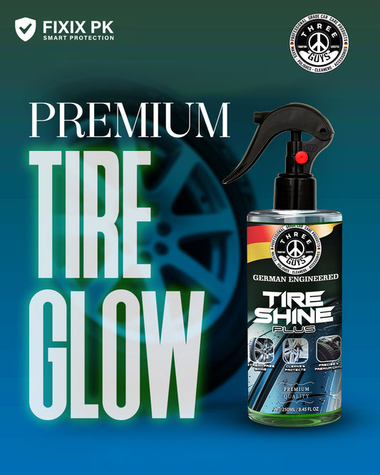 Tire Shine Plus 250ml – Streak-Free Shine | Clean & Protect | THREE GUYS | German Engineered