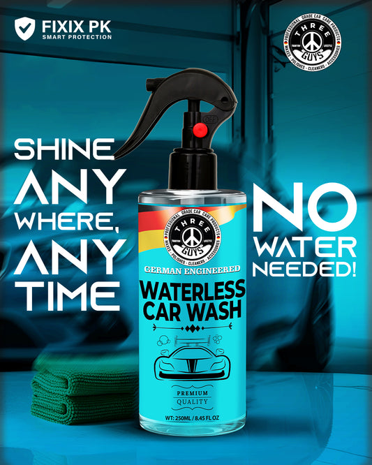 Waterless Car Wash 250ml – No Rinse Eco-Friendly Formula | THREE GUYS | German Engineered