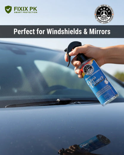 Glass Cleaner Spray 250ml – Streak-Free & Ammonia-Free | THREE GUYS | German Engineered