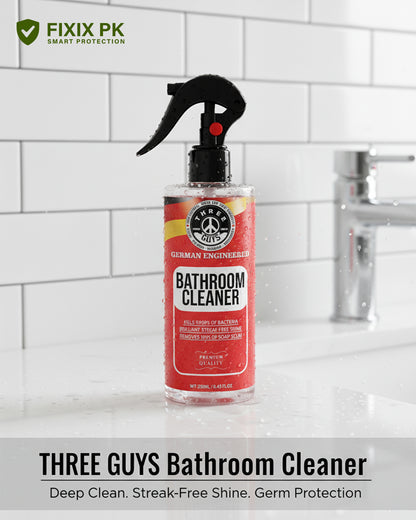 Bathroom Cleaner – Soap Scum, Hard Water & Tile Stain Remover | THREE GUYS | German Engineered